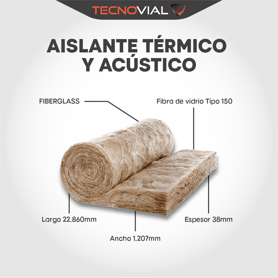 Aislante Térmico Y Acústico - Fibra De Vidrio Tipo 150 - Tecnovial Group C.A